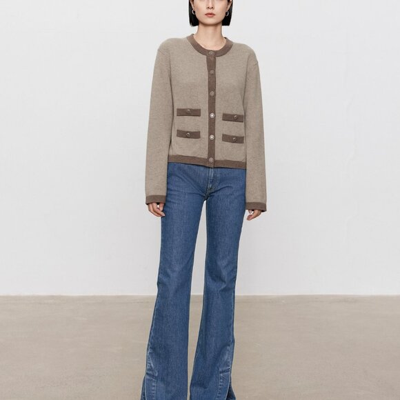 CHICJOC Italian Yarn 100% Cashmere Vintage Style Cardigan size 38 - Picture 5 of 13